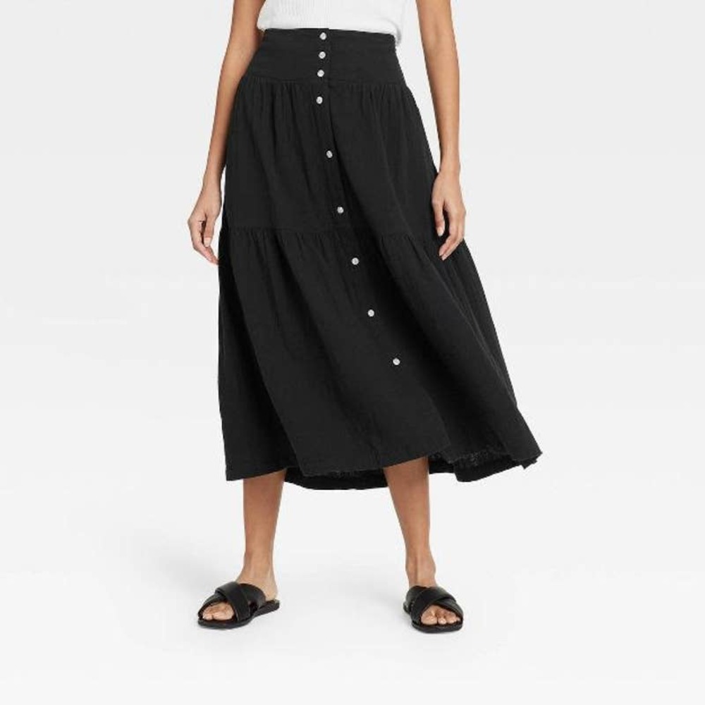 Universal Thread | Women's Tiered Midi A-Line Skirt | Size L